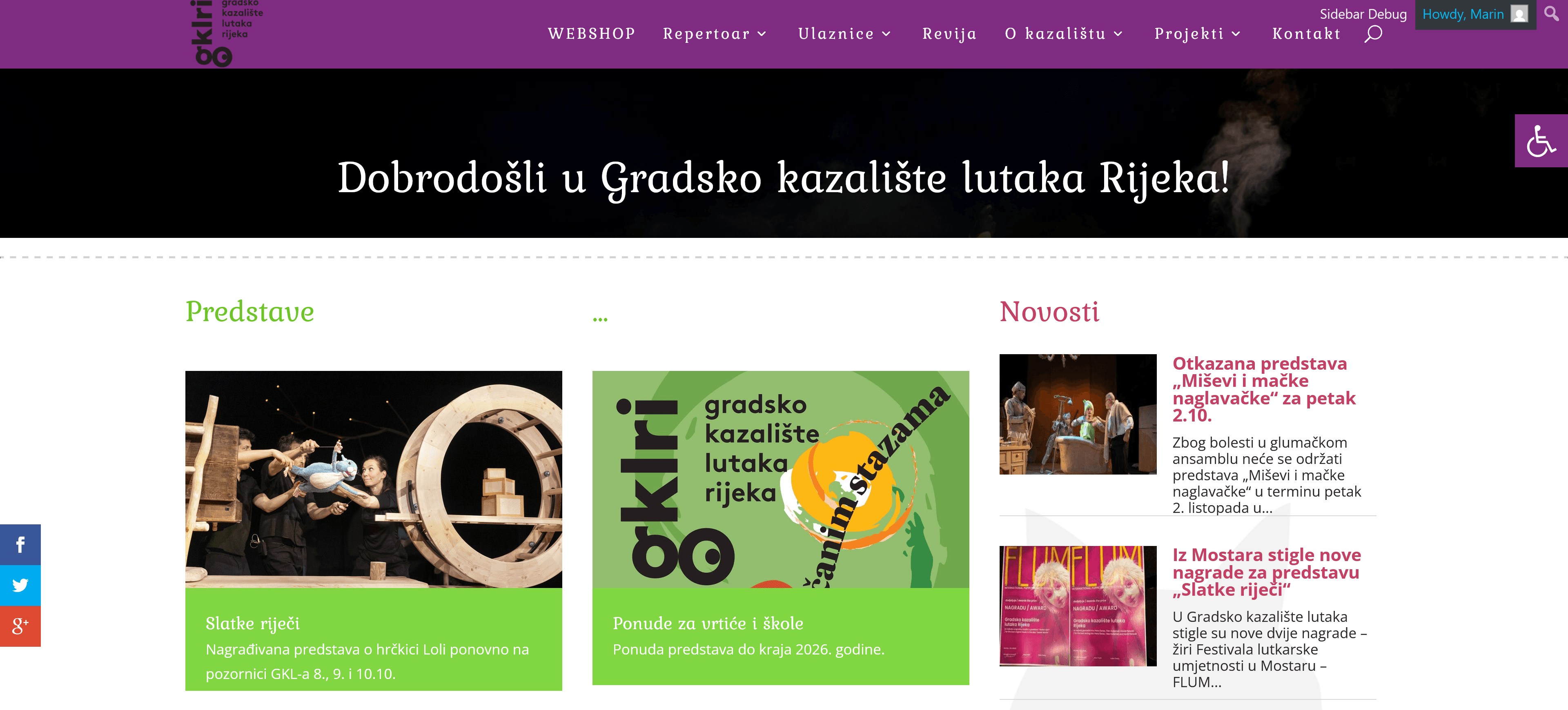 GKL Rijeka – web stranica